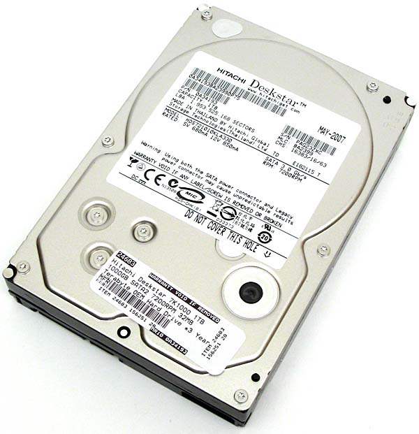 Hitachi Deskstar 1TB hard disk drive