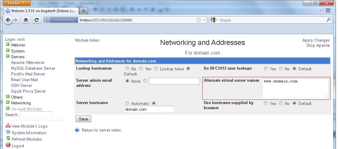 Apply changes. Webmin 1.941. Webmin добавить домен. Systemctl Webmin. OPENVPN admin Webmin.